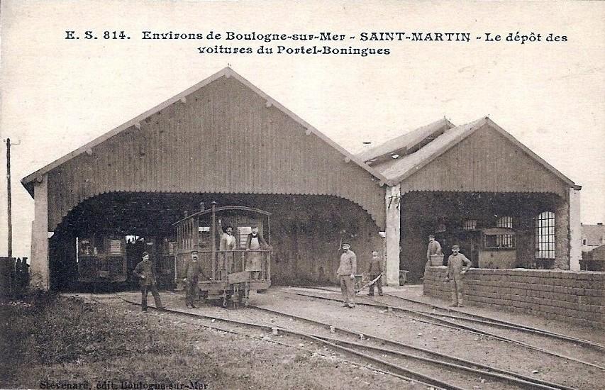 542 001 rare saint martin le depot des voitures du portel boningues gare train